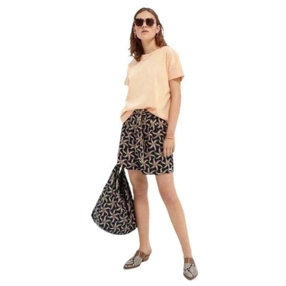 SCOTCH & SODA Maison Scotch Black Starfish Sun Ray Printed Belted Shorts Large - Picture 1 of 16
